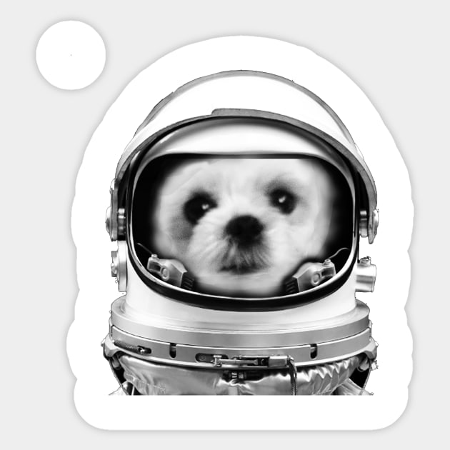 Shih-Tzu-naut Sticker by Spikeani